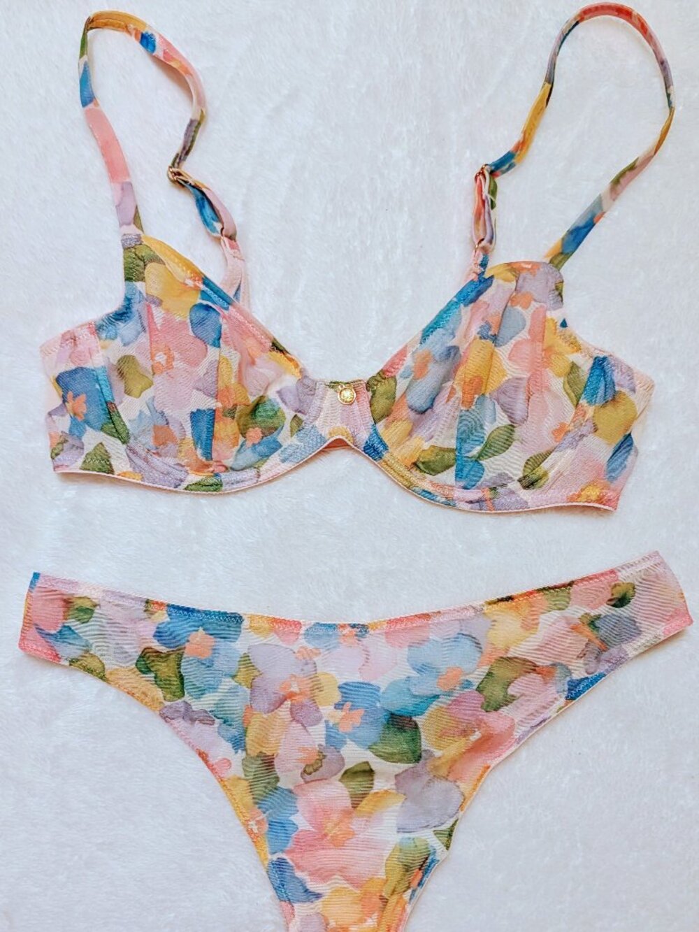 Marie Jo Taro Bloom Wire Bra and Thong lingerie set
